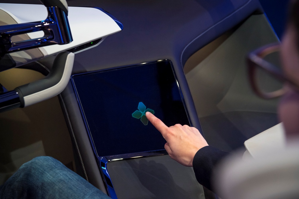 BMW at the Consumer Electronics Show CES -touch screen BMW at the Consumer Electronics Show CES -touch screen