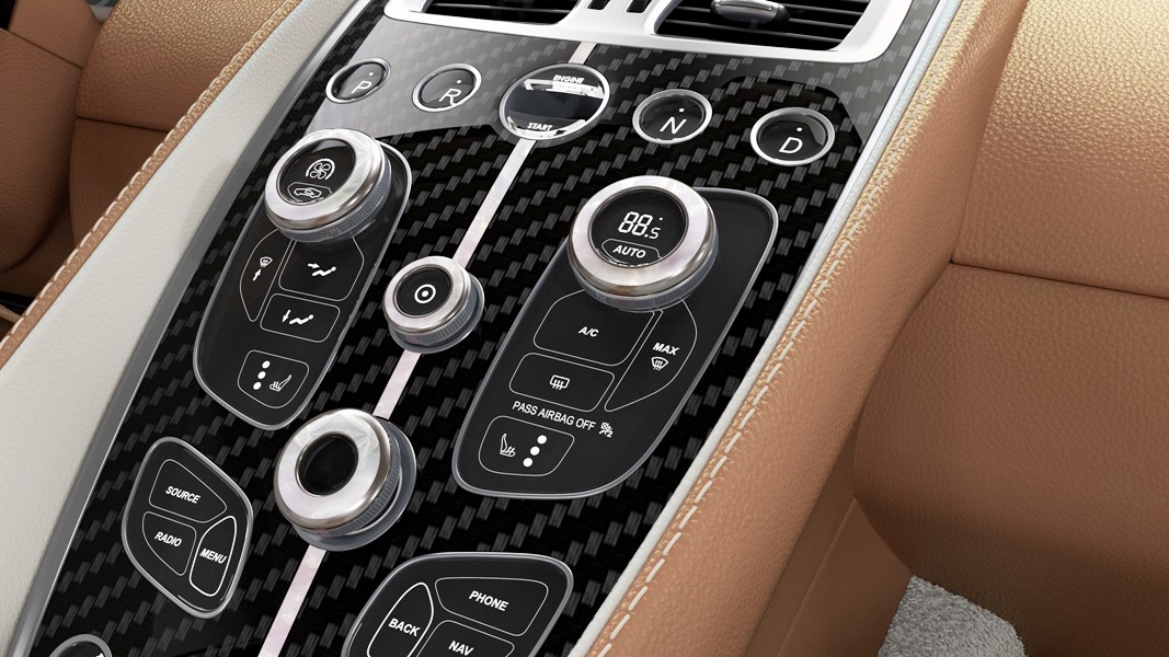 The Aston Martin Vanquish S Pearl Edition-control