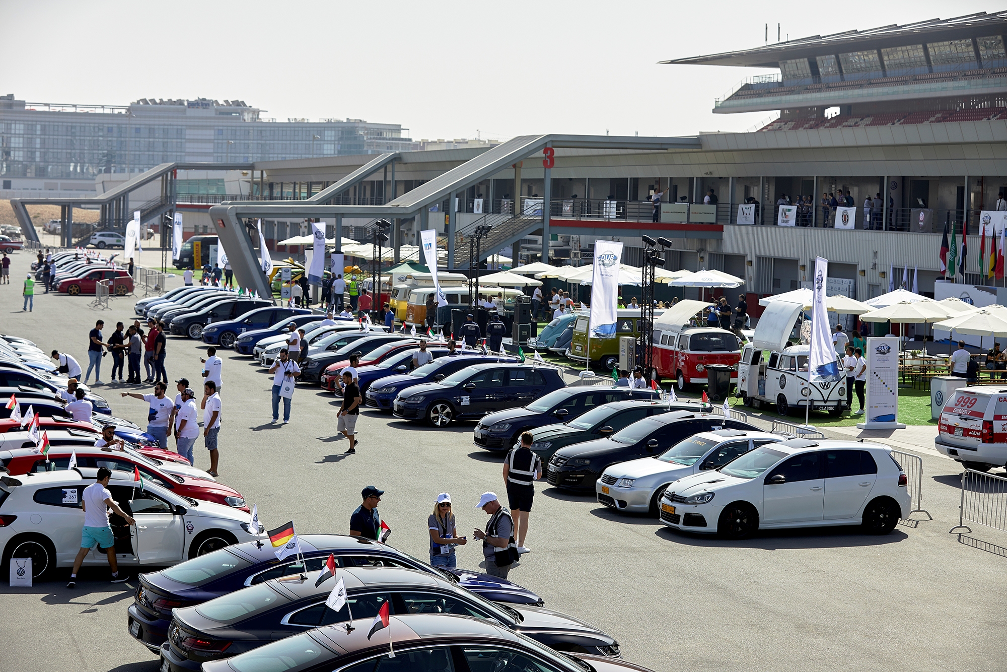 250 Volkswagen Cars Take Over the Streets of Dubai