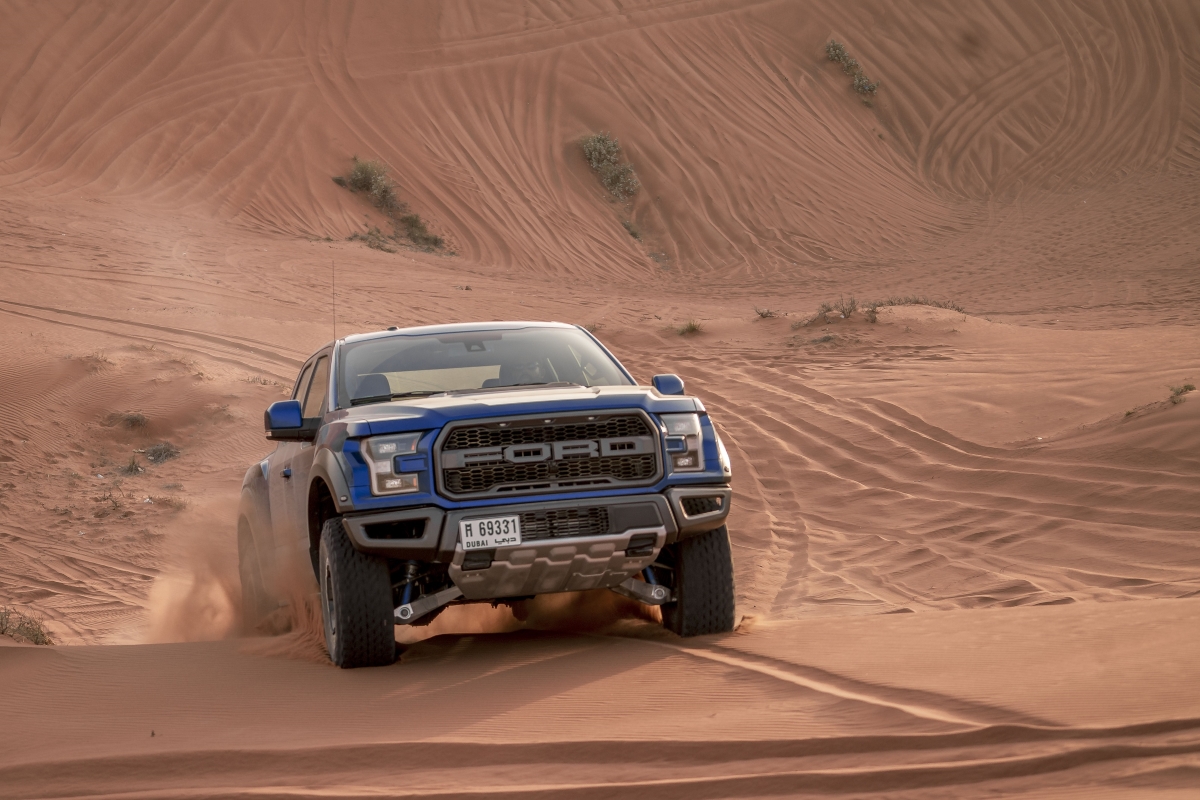 The Ford F-150 Raptor Goes Airborne with Customized Fox Racing Shocks