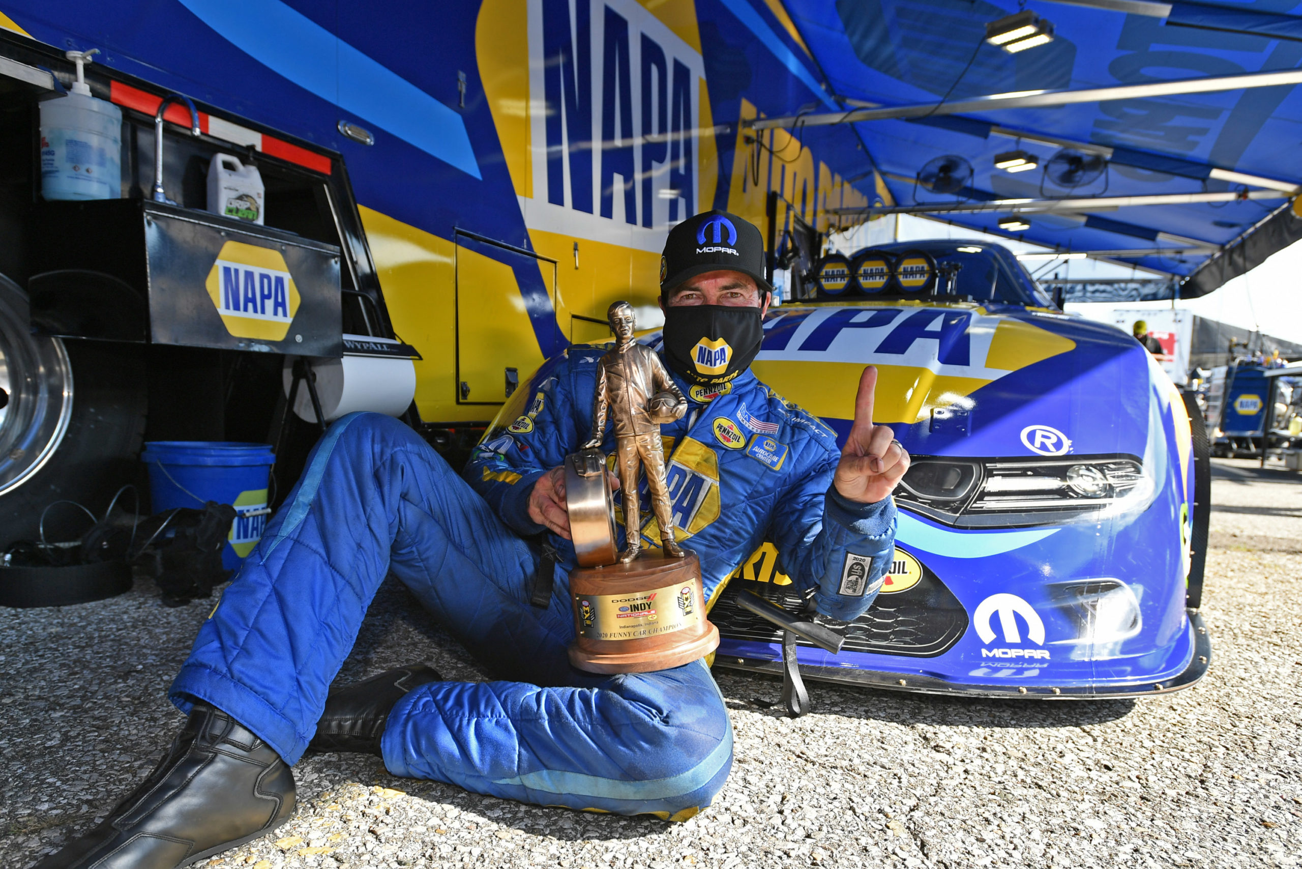 Ron Capps Takes Don Schumacher Racing HEMI-powered Dodge Charger SRT Hellcat Funny Car to Winner’s Circle at the Dodge NHRA Indy Nationals