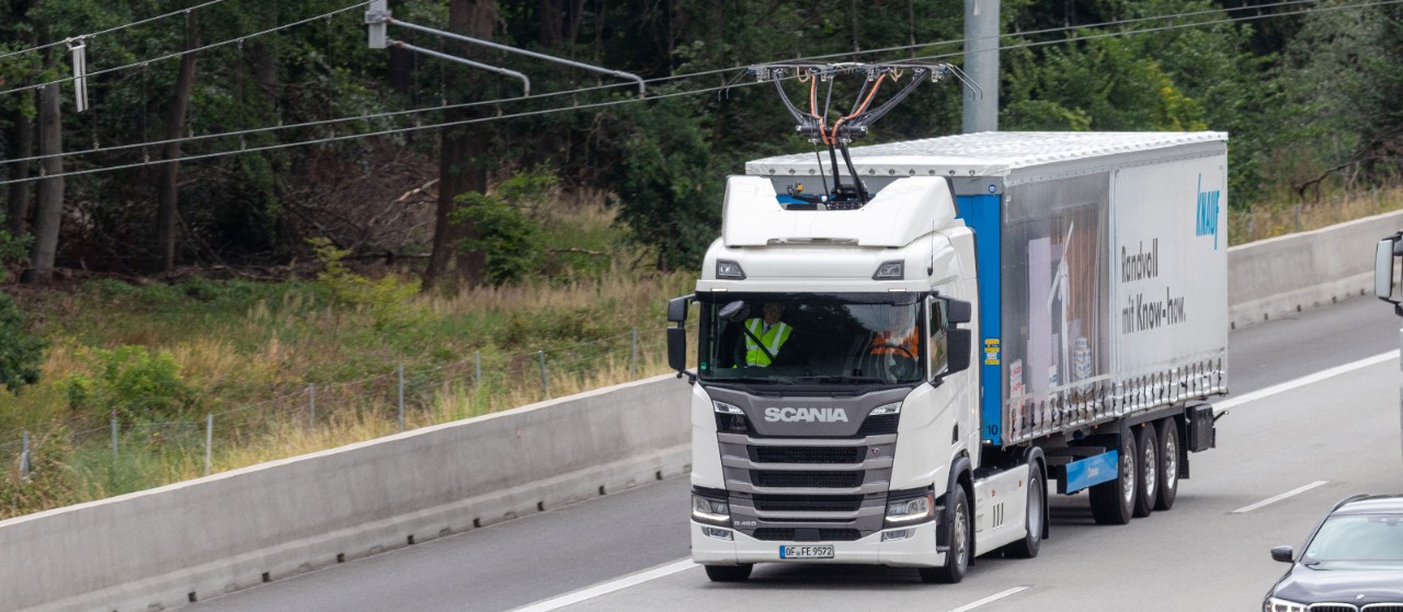 First German Electric Road Test Track Now Fully Operational With Five Scania R 450 Hybrid Trucks
