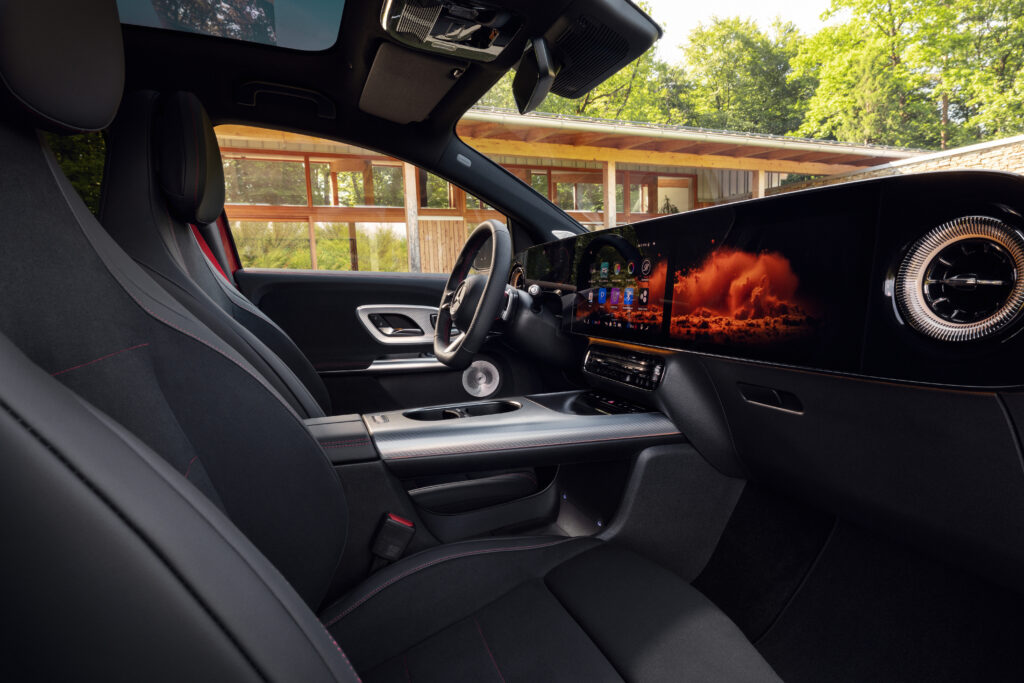 Mercedes-Benz GLA interior cabin view with dashboard controls